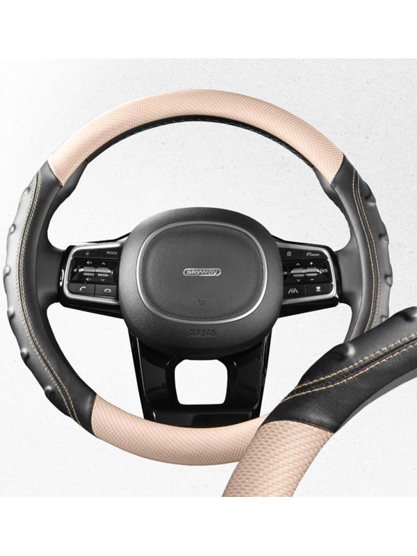 Оплетка Skyway Carbon-2 M, черно-Бежевая экокожа