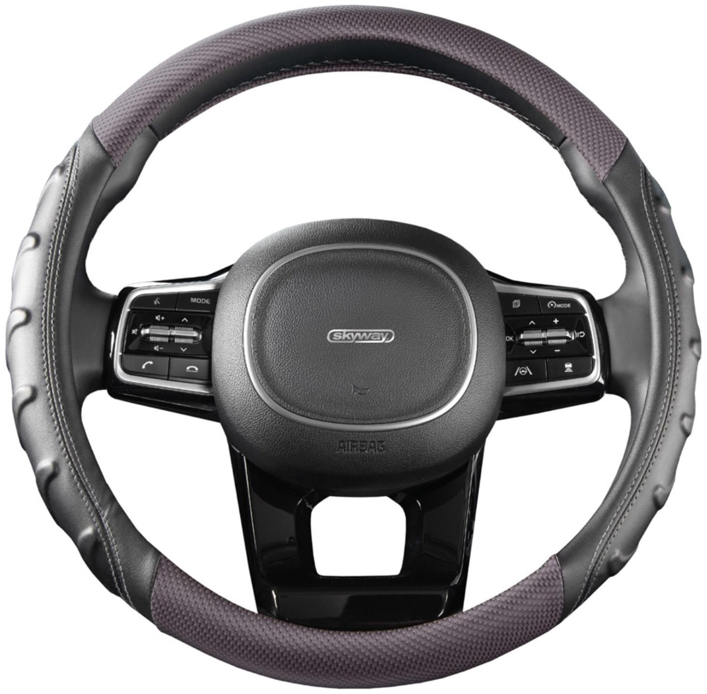 Оплетка Skyway Carbon-2 M, черно-серая экокожа