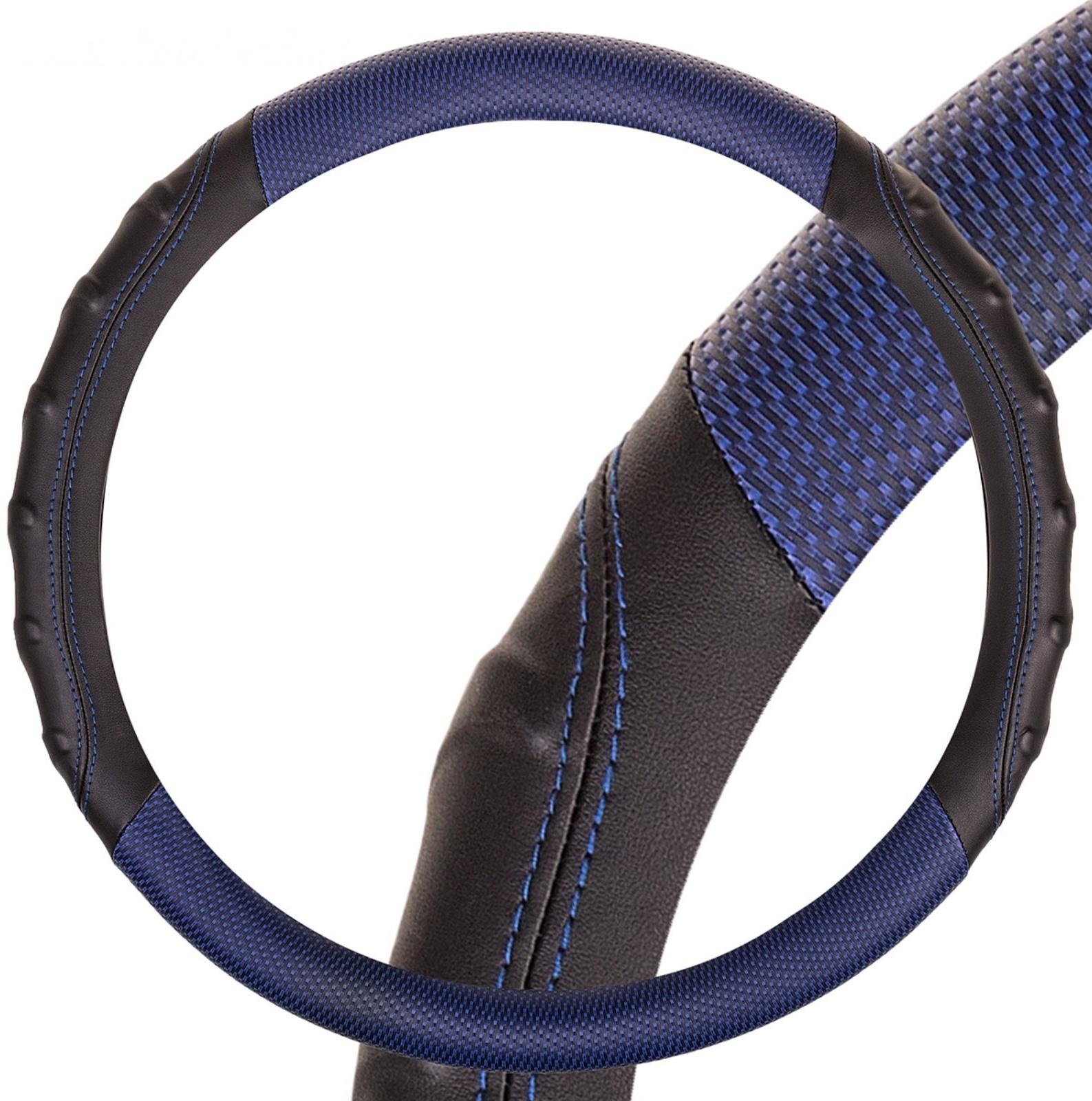 Оплетка Skyway Carbon-2 M, черно-синяя экокожа, S01102425