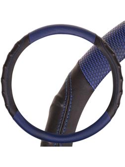 Оплетка Skyway Carbon-2 M, черно-синяя экокожа, S01102425