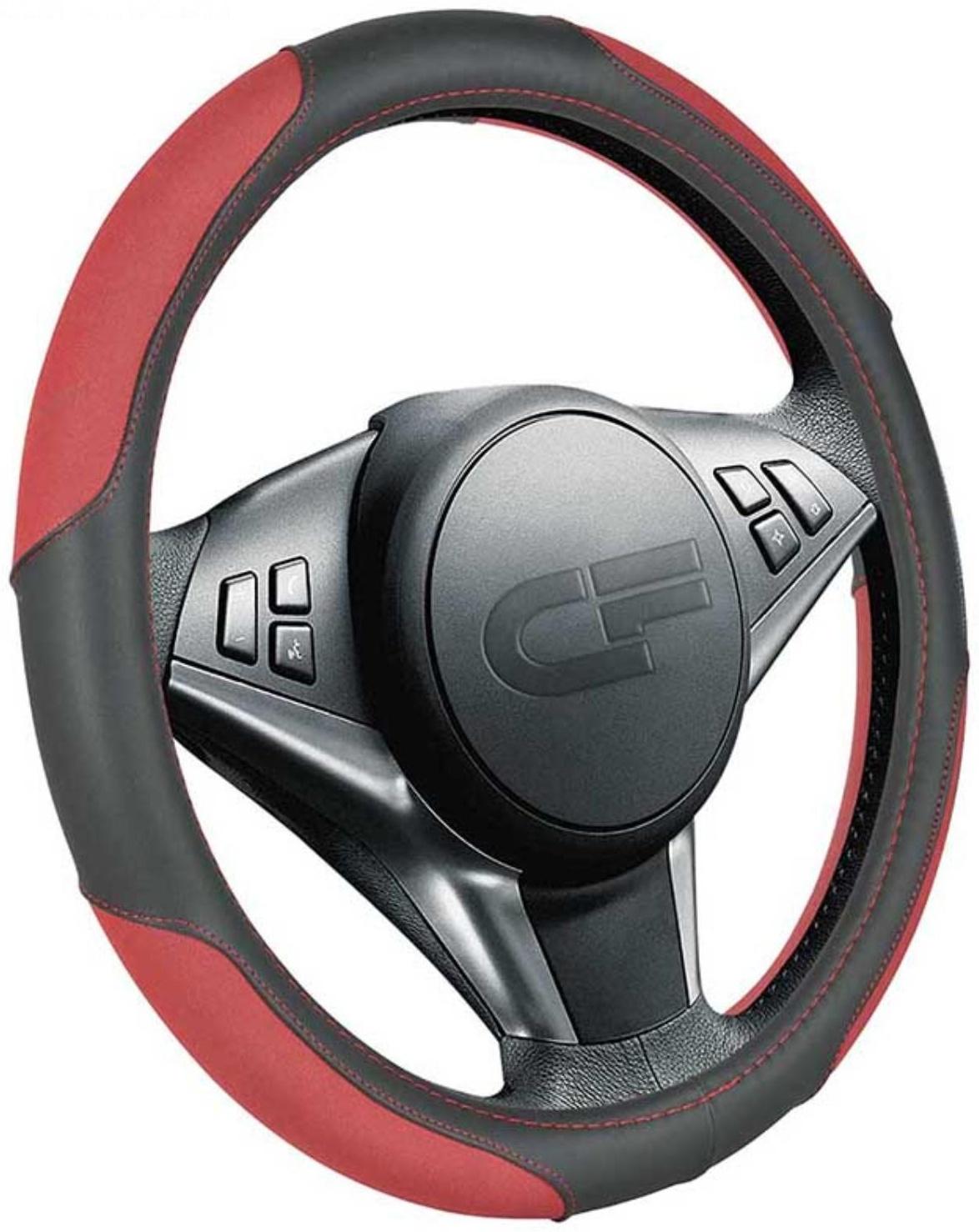 Оплётка TORNADO, экокожа, черный/красный/красный