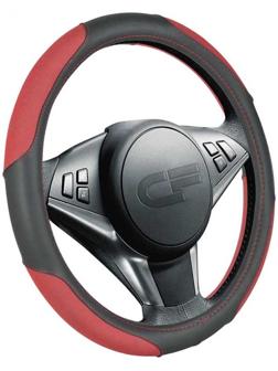 Оплётка TORNADO, экокожа, черный/красный/красный