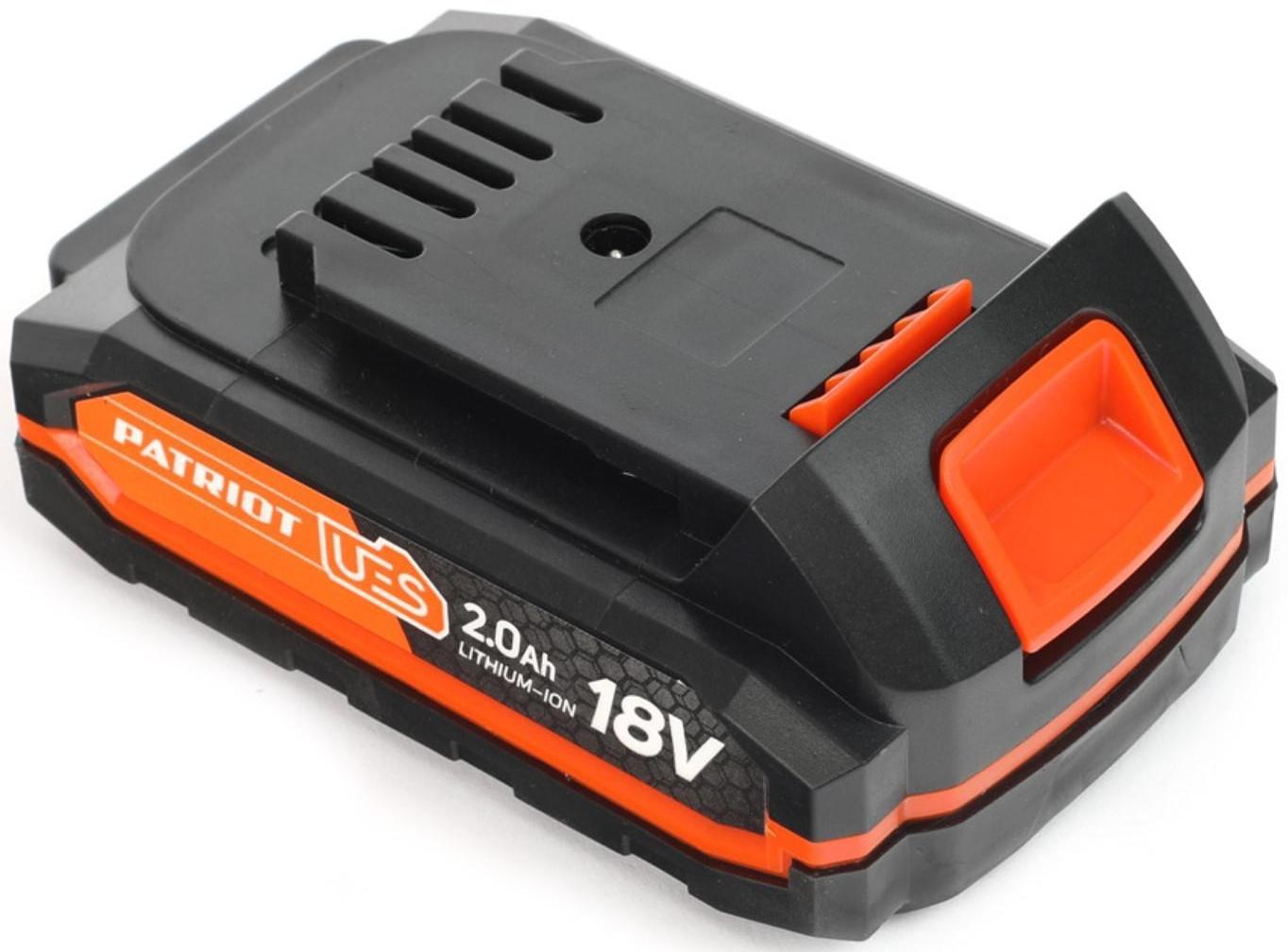 Дрель-шуруповерт аккумуляторная PATRIOT BR183UES, 18 В, Li-Ion, 1х2 Ач, 29 Нм, 1350 об/мин