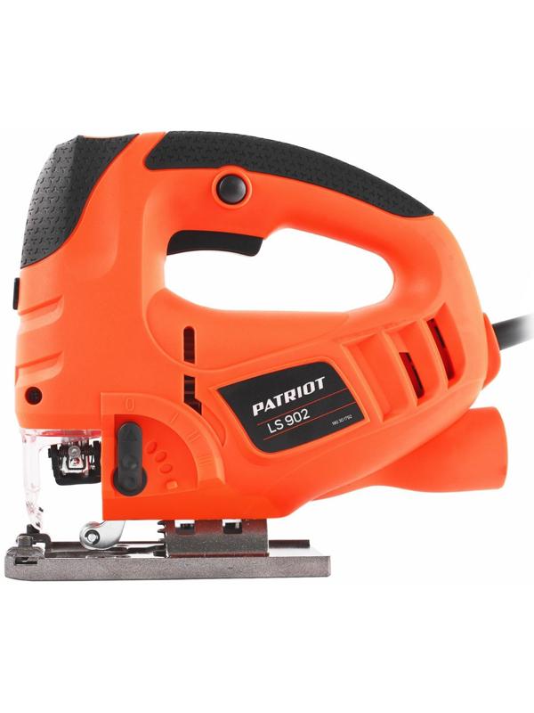 Лобзик PATRIOT LS902, 800 Вт, 800-3000 ход/мин, пропил 100 мм, кейс, литая платформа