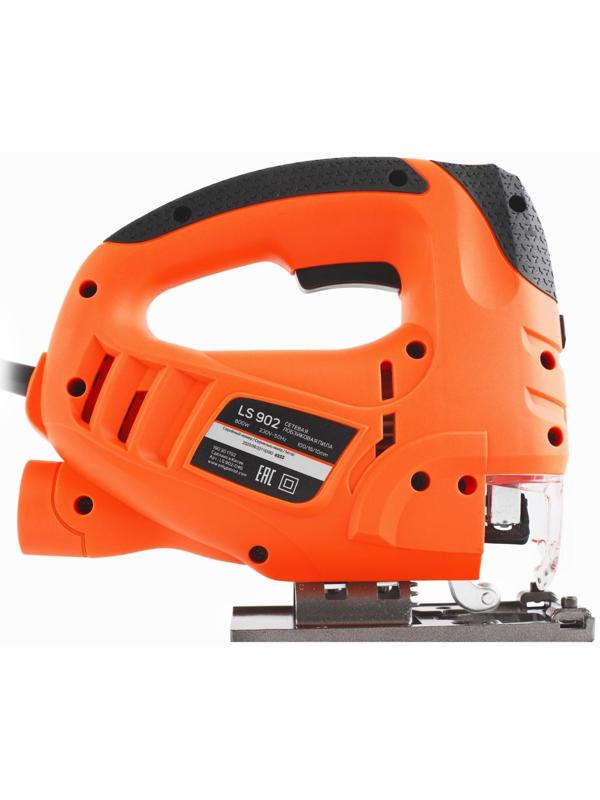 Лобзик PATRIOT LS902, 800 Вт, 800-3000 ход/мин, пропил 100 мм, кейс, литая платформа
