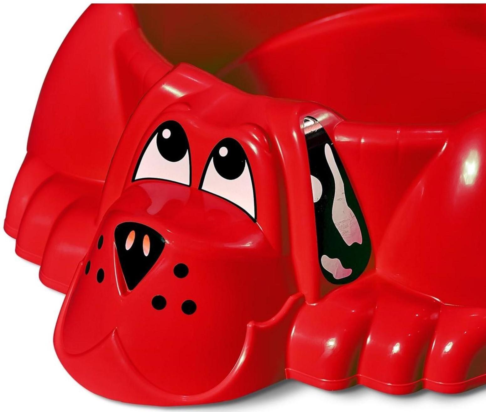 Песочница «Собачка», цвет красный