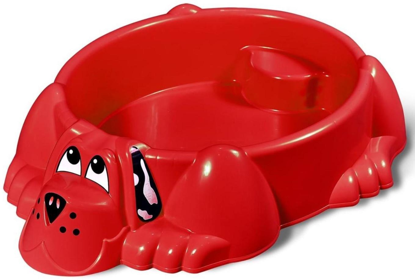 Песочница «Собачка», цвет красный