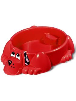 Песочница «Собачка», цвет красный