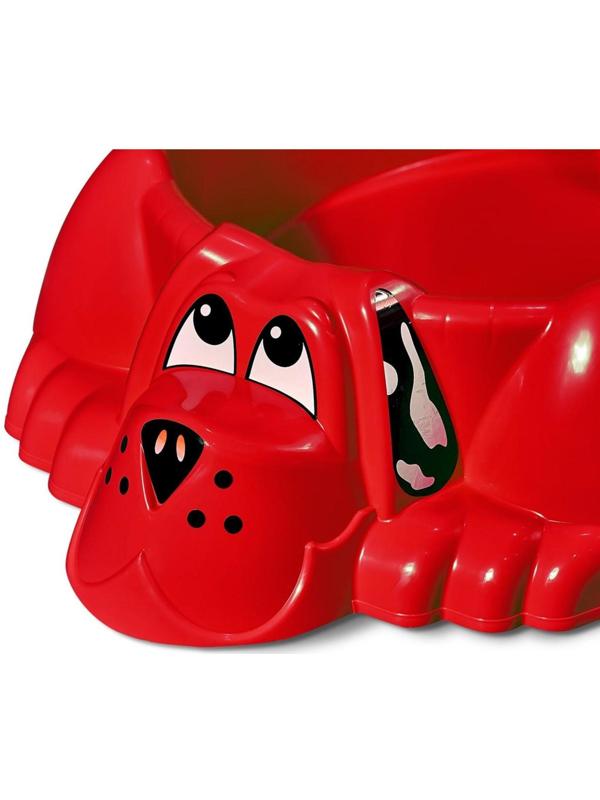 Песочница «Собачка», цвет красный