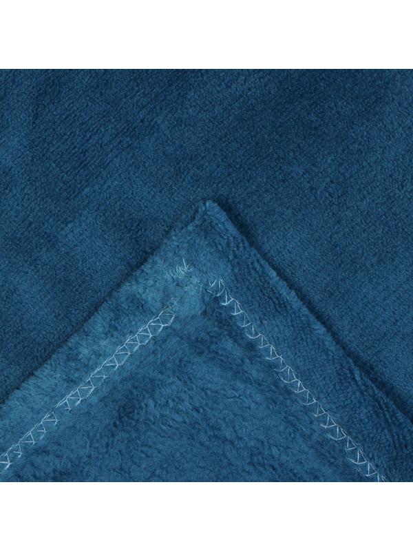 Плед Этель 150*200 см, цв. темно-синий, 100% п/э, корал-флис , 220 гр/м2