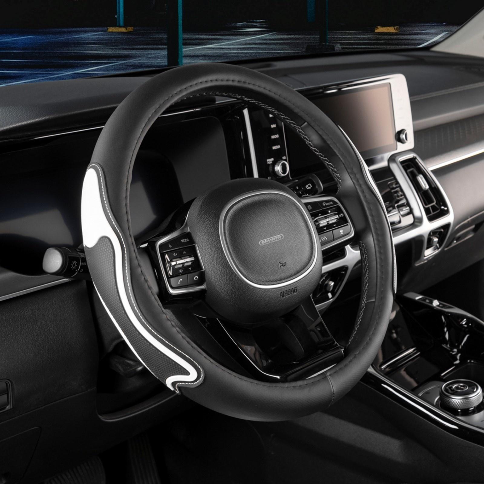 Оплетка SKYWAY, экокожа, Combo-13 M, черно-белая, S01102475