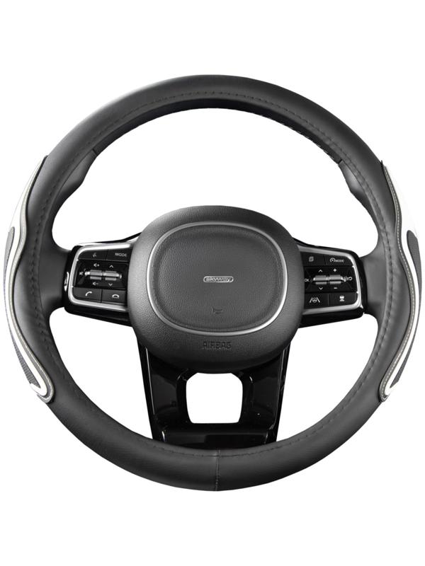 Оплетка SKYWAY, экокожа, Combo-13 M, черно-белая, S01102475