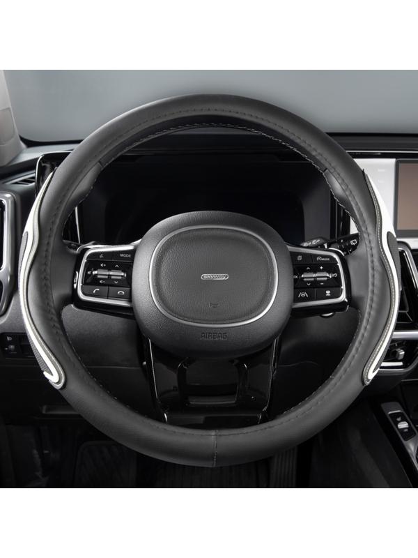 Оплетка SKYWAY, экокожа, Combo-13 M, черно-белая, S01102475