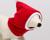 Шапочка новогодняя, флис, XS-S (ОМ 22-26, высота 20 см), бело-красная