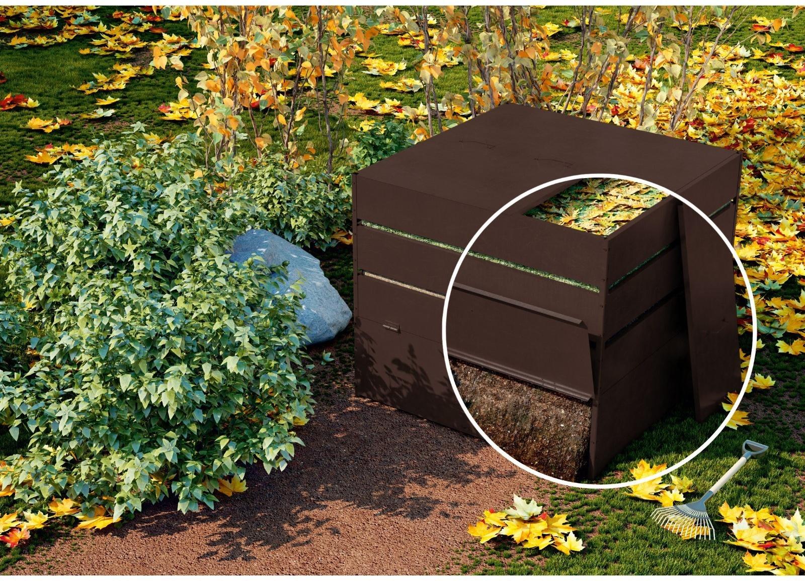 Компостер, 1000 л, оцинкованный, коричневый