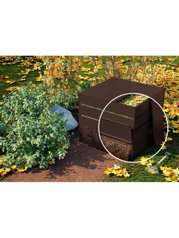 Компостер, 1000 л, оцинкованный, коричневый