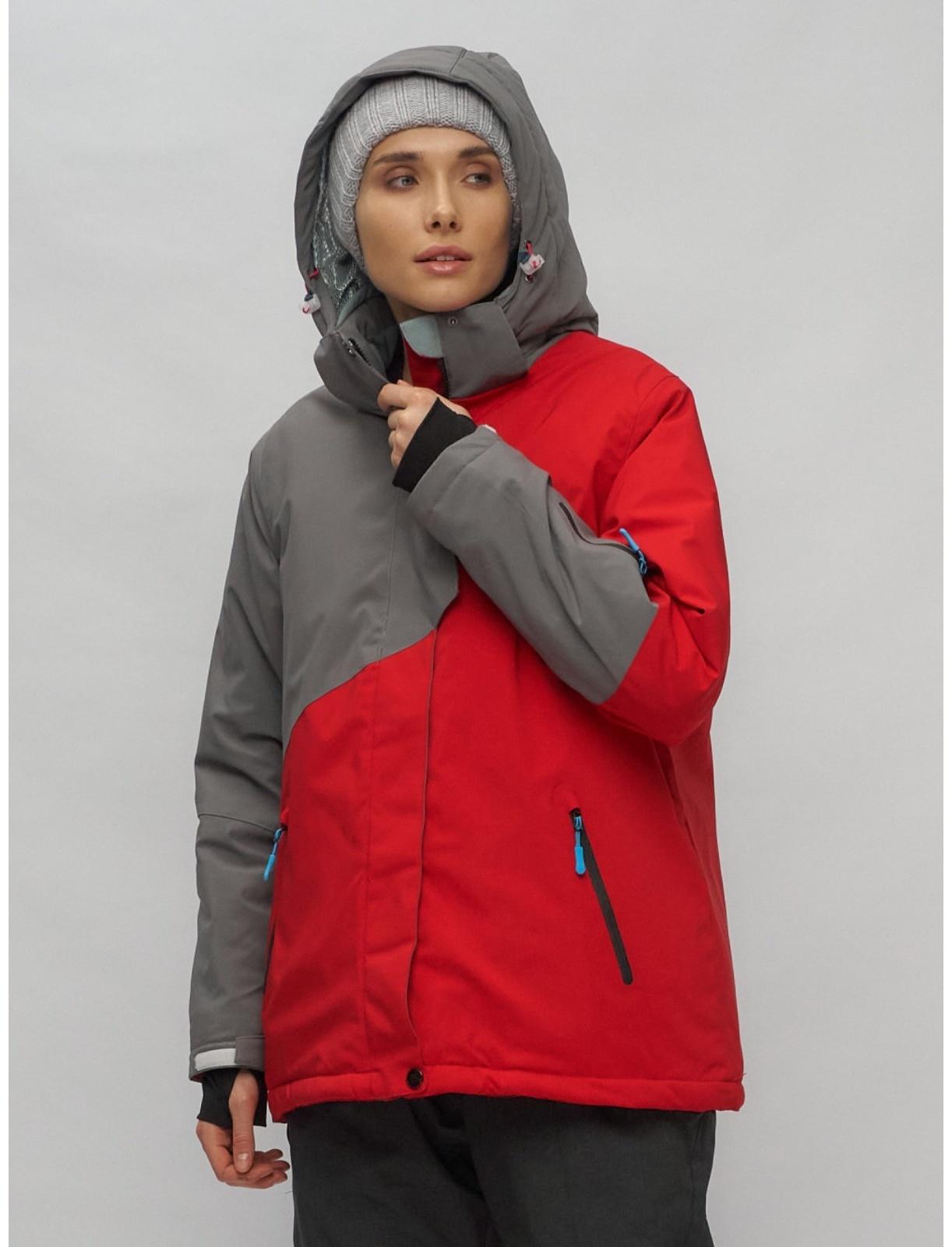 Костюм горнолыжный женский, размер 56, цвет красный