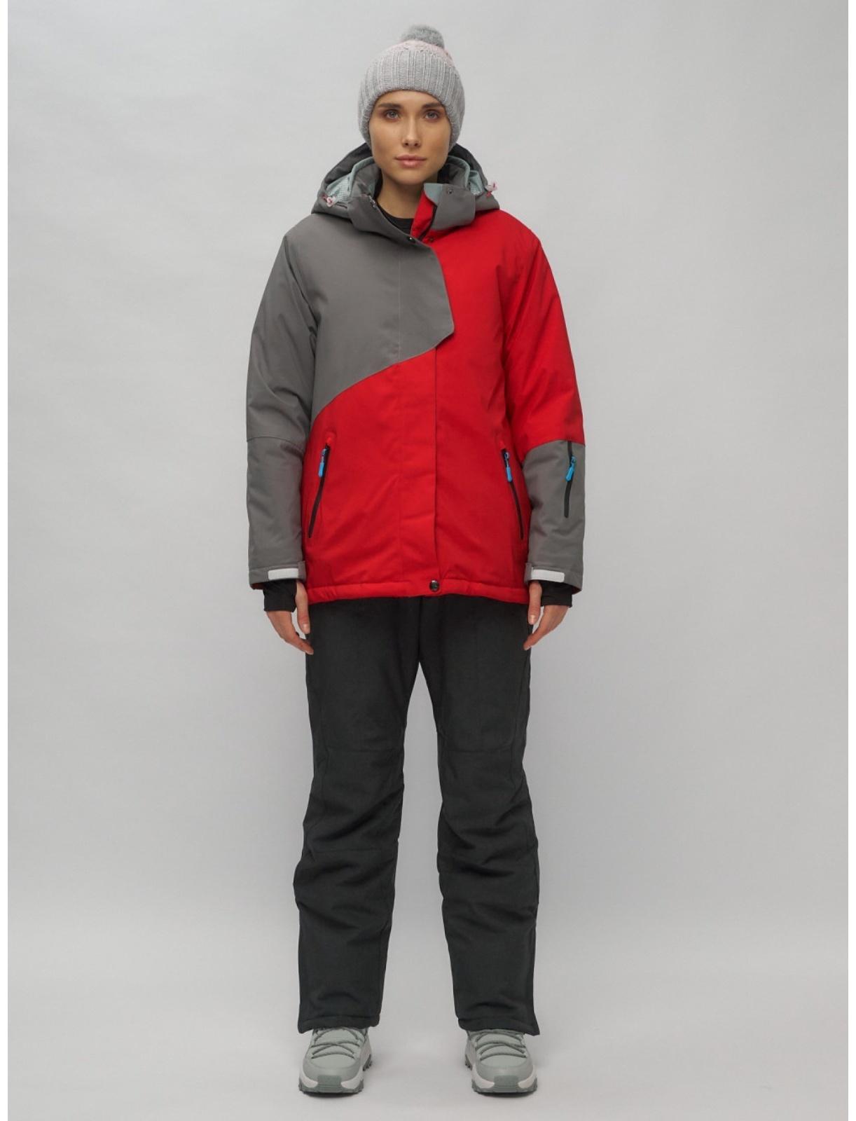 Костюм горнолыжный женский, размер 56, цвет красный