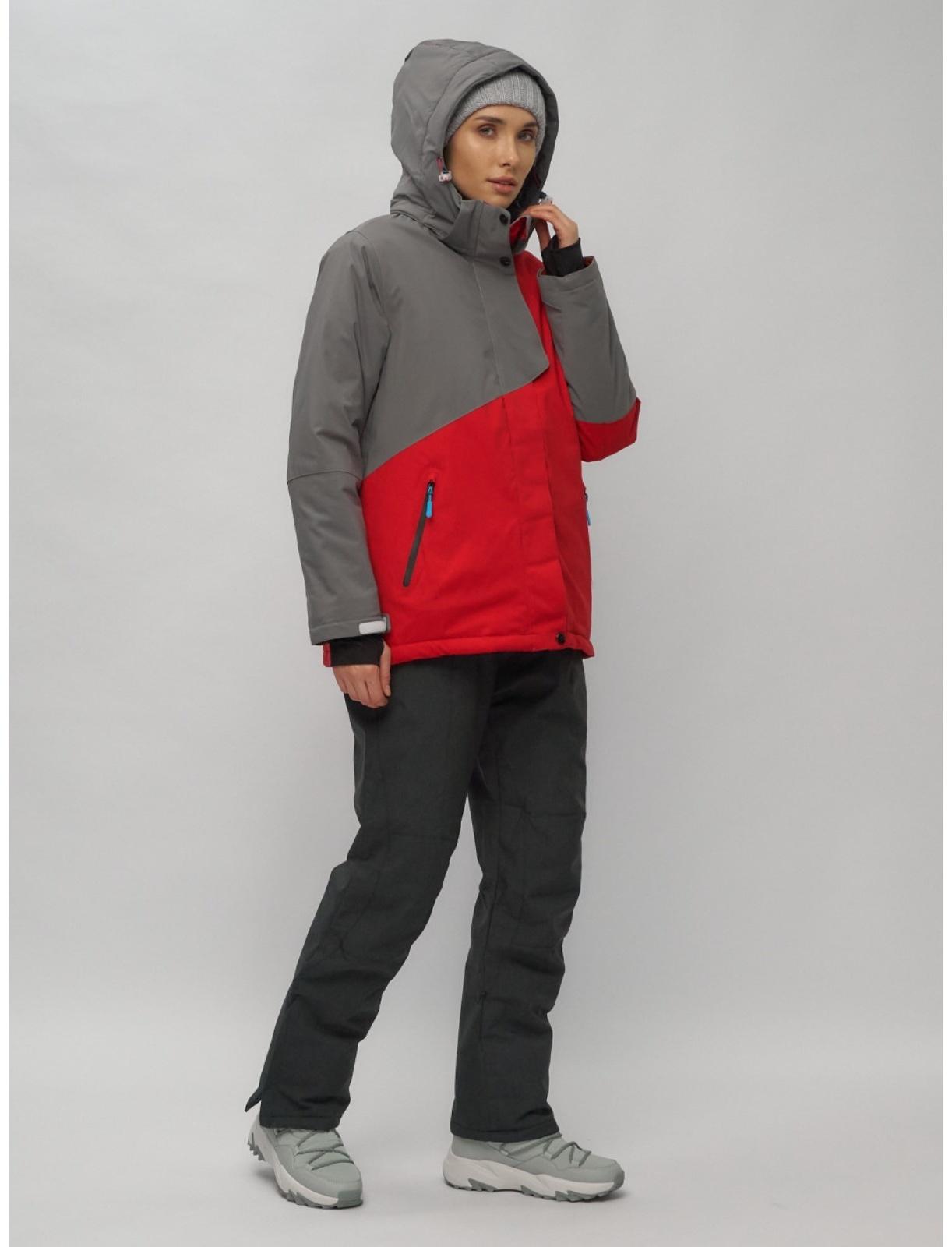 Костюм горнолыжный женский, размер 56, цвет красный