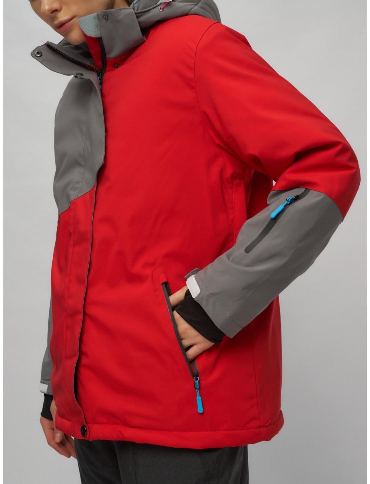 Костюм горнолыжный женский, размер 56, цвет красный