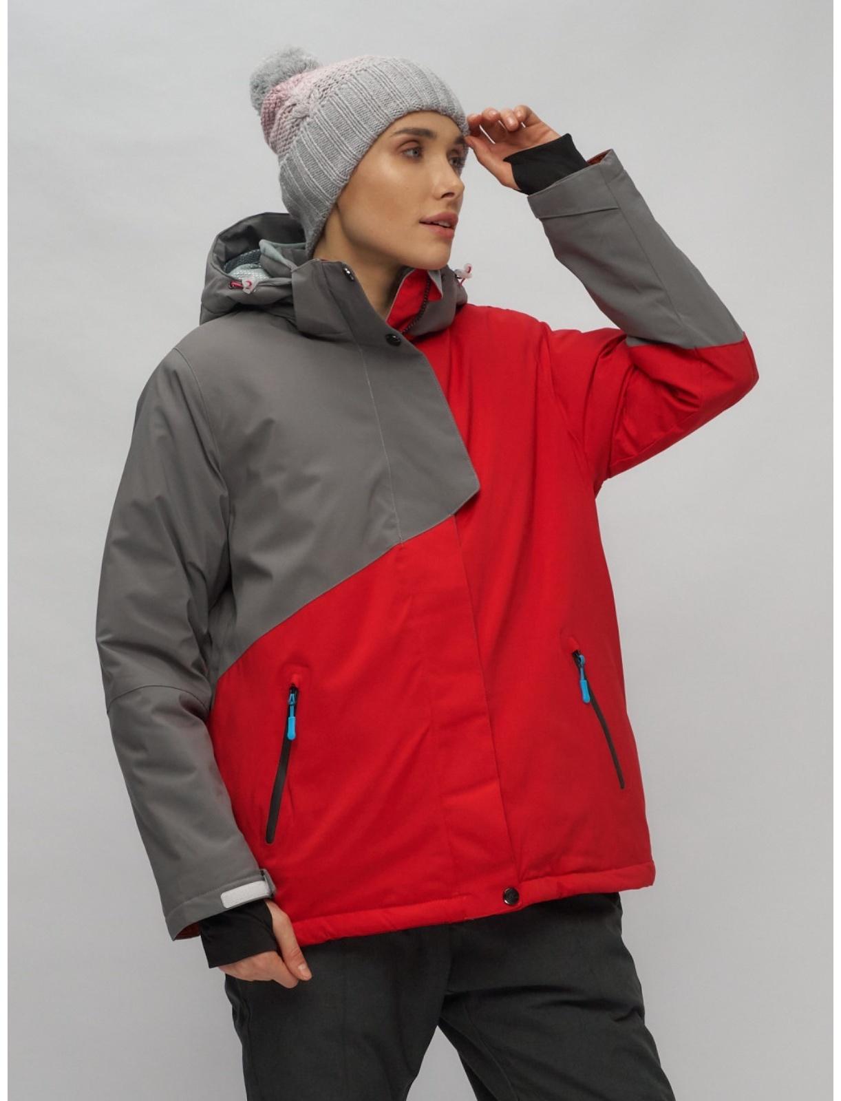 Костюм горнолыжный женский, размер 56, цвет красный