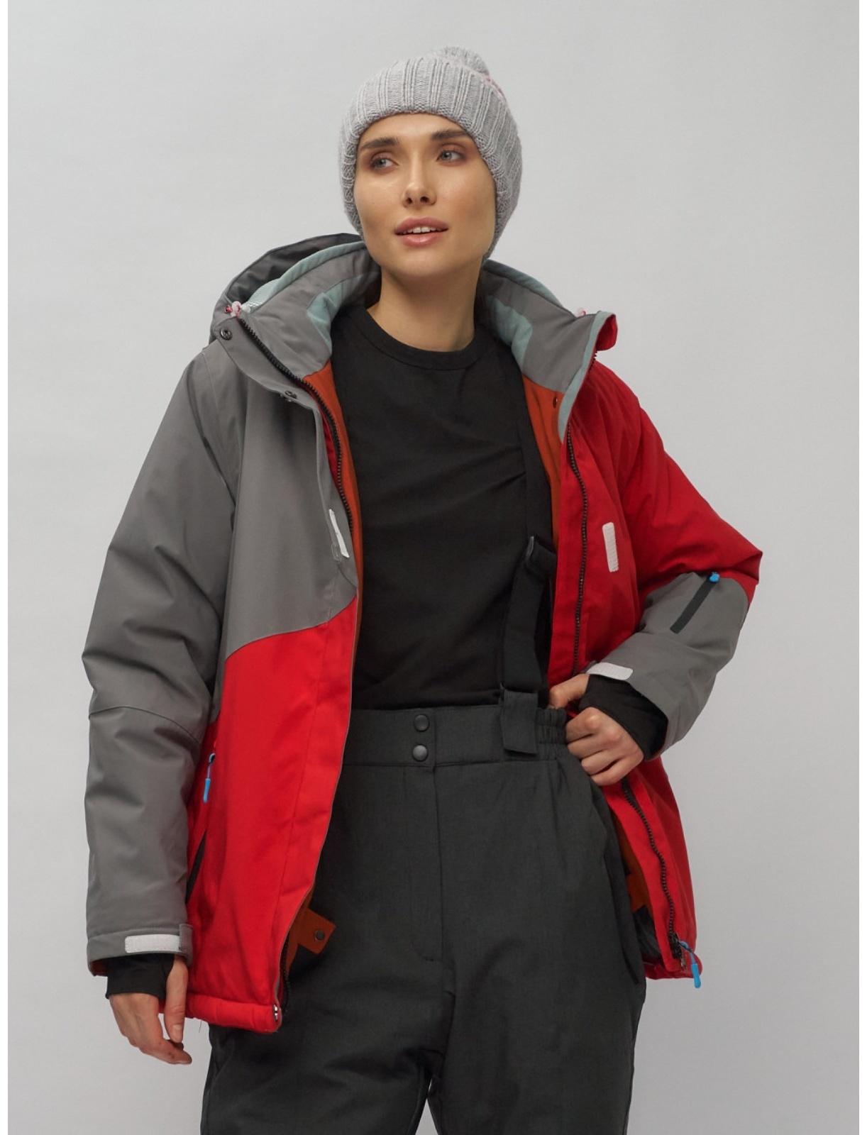 Костюм горнолыжный женский, размер 56, цвет красный