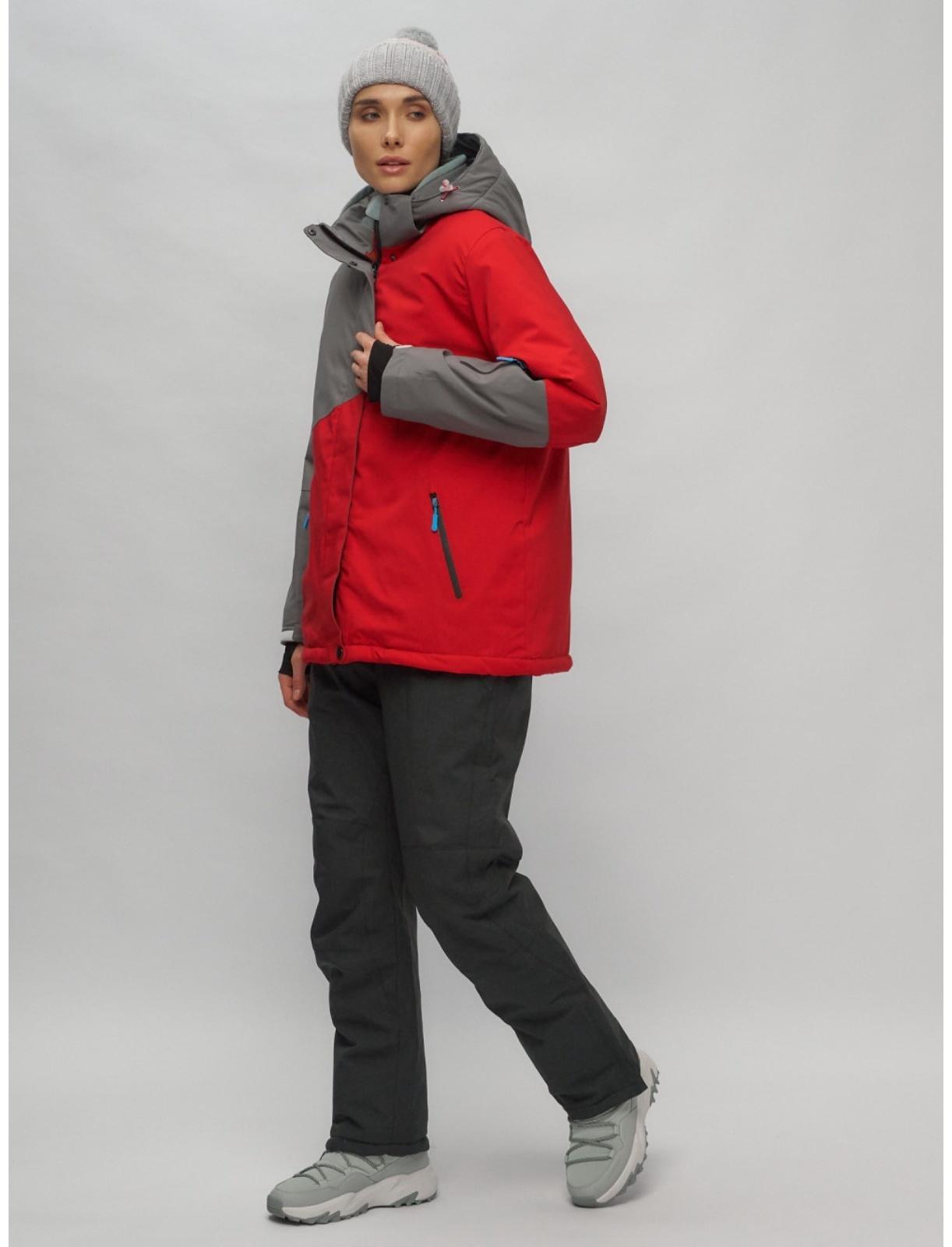 Костюм горнолыжный женский, размер 56, цвет красный