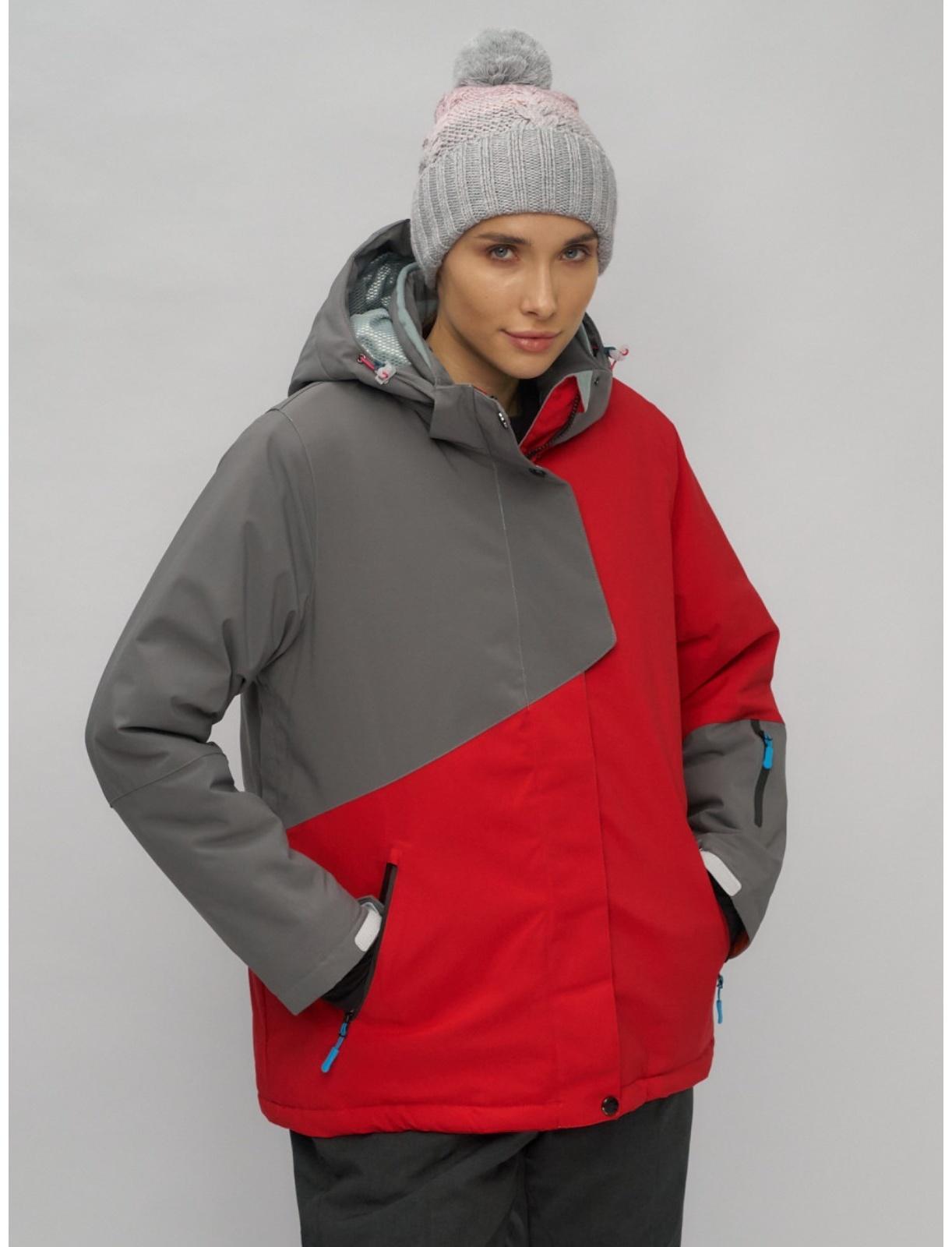 Костюм горнолыжный женский, размер 56, цвет красный