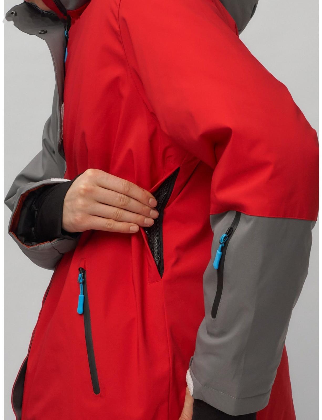 Костюм горнолыжный женский, размер 56, цвет красный