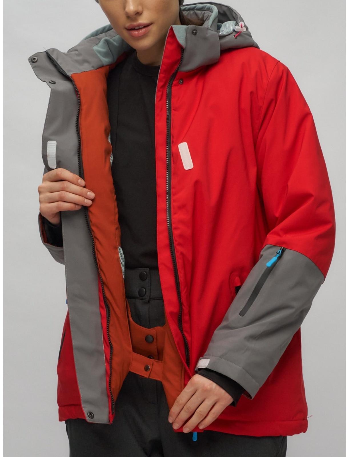 Костюм горнолыжный женский, размер 56, цвет красный