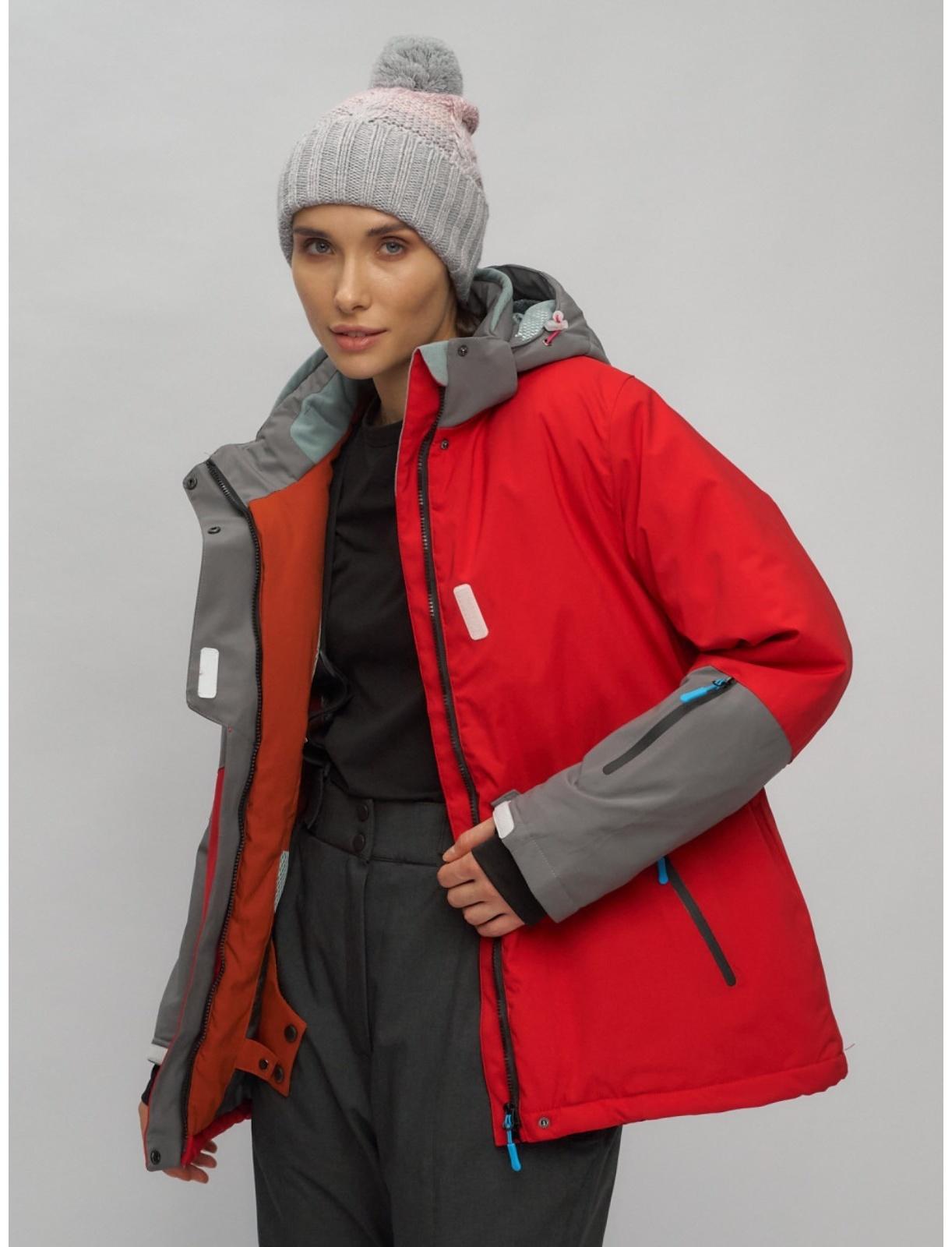 Костюм горнолыжный женский, размер 56, цвет красный