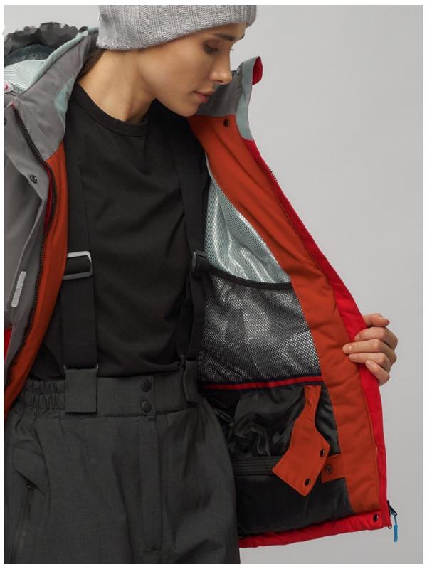 Костюм горнолыжный женский, размер 56, цвет красный