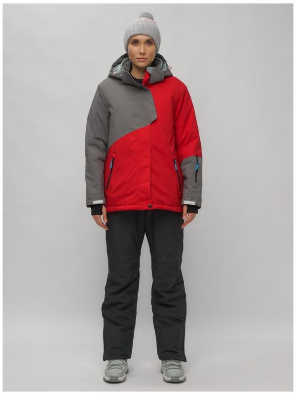 Костюм горнолыжный женский, размер 56, цвет красный