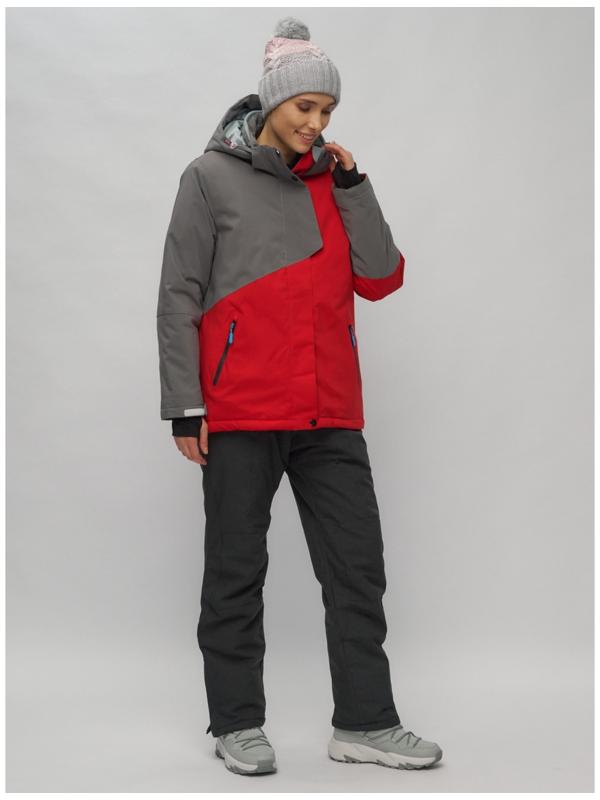 Костюм горнолыжный женский, размер 56, цвет красный