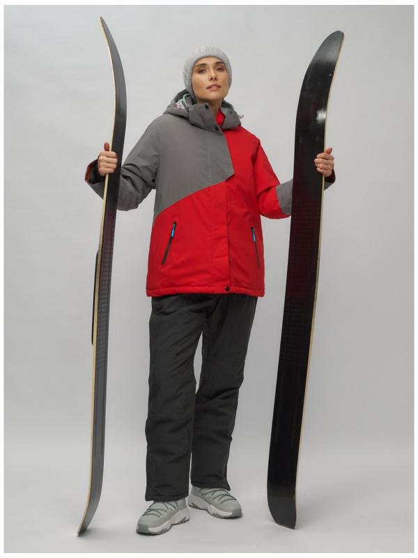 Костюм горнолыжный женский, размер 56, цвет красный