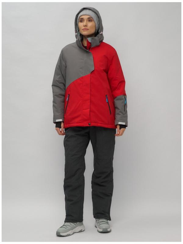 Костюм горнолыжный женский, размер 56, цвет красный