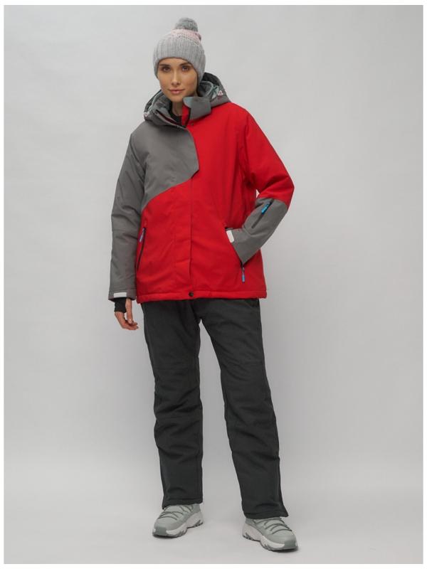 Костюм горнолыжный женский, размер 56, цвет красный