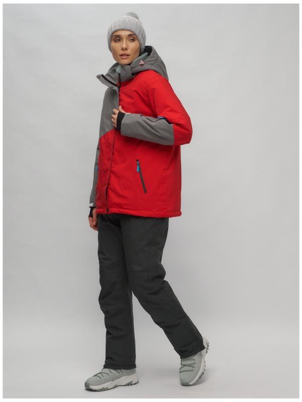 Костюм горнолыжный женский, размер 56, цвет красный