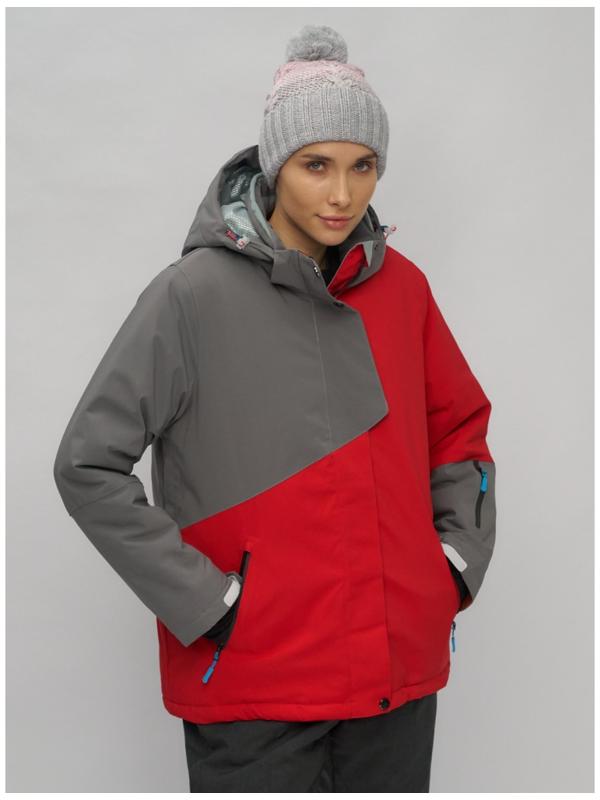 Костюм горнолыжный женский, размер 56, цвет красный