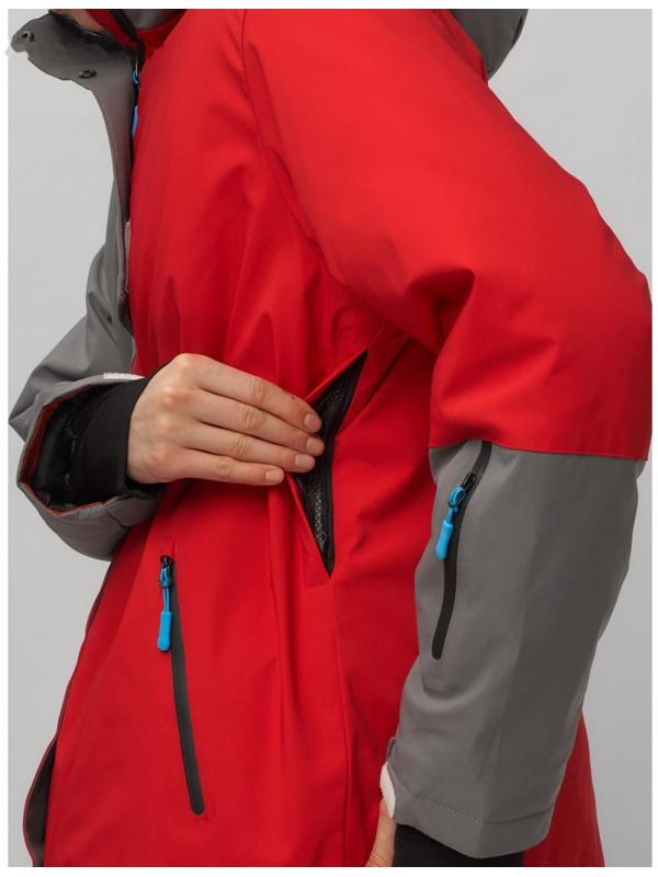 Костюм горнолыжный женский, размер 56, цвет красный