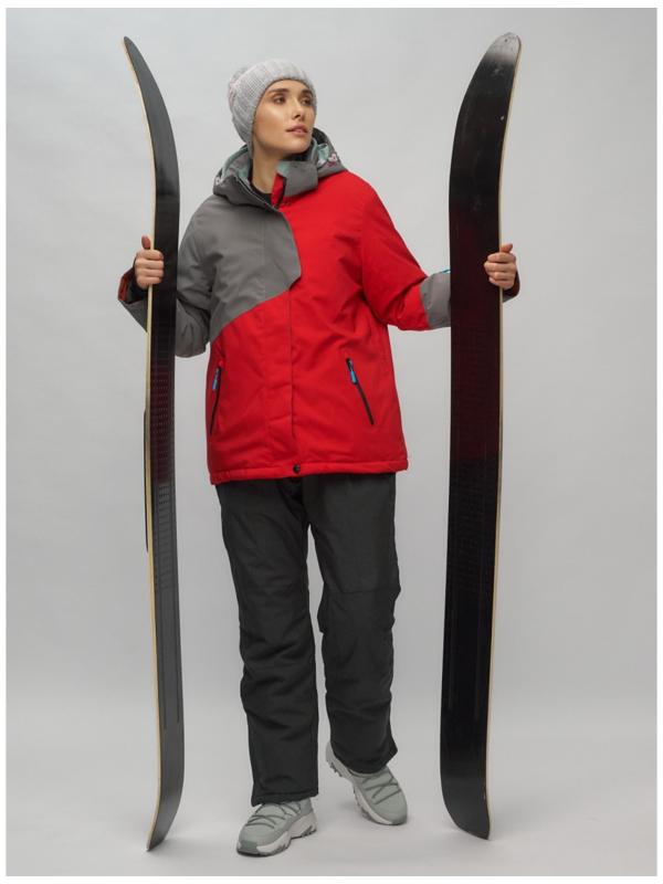 Костюм горнолыжный женский, размер 56, цвет красный