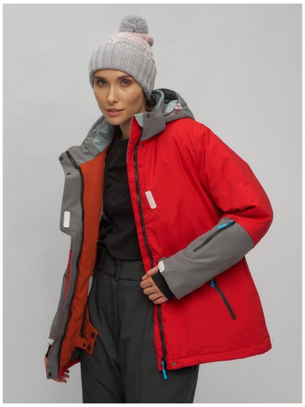 Костюм горнолыжный женский, размер 56, цвет красный