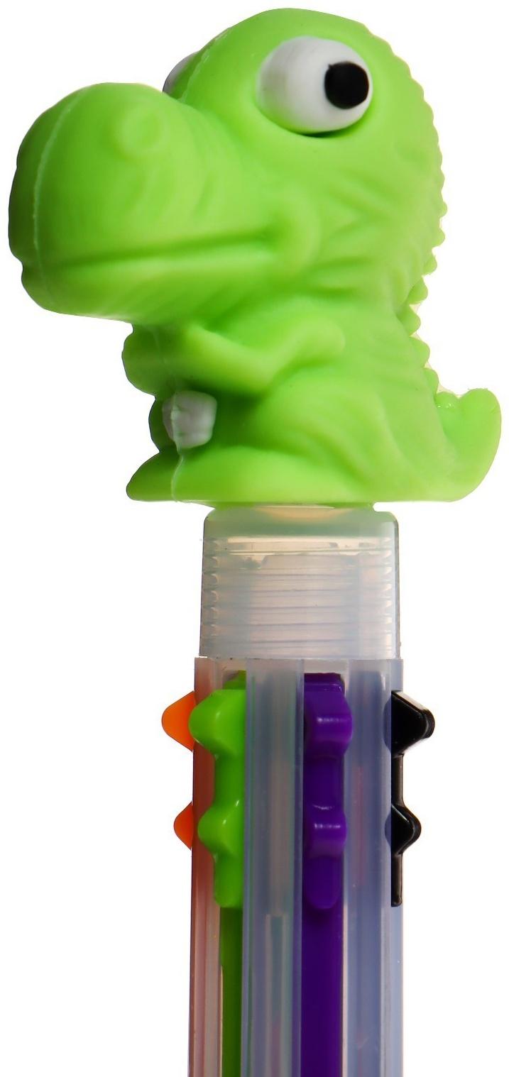 Ручка шариковая автоматическая, 6-ти цветная, Дракон МИКС