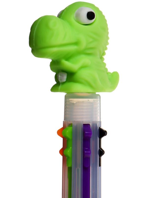 Ручка шариковая автоматическая, 6-ти цветная, Дракон МИКС