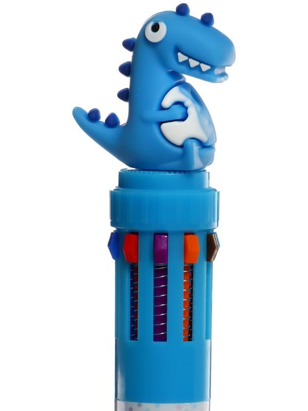 Ручка шариковая автоматическая, 10-ти цветная, Дракон МИКС