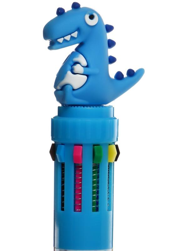 Ручка шариковая автоматическая, 10-ти цветная, Дракон МИКС