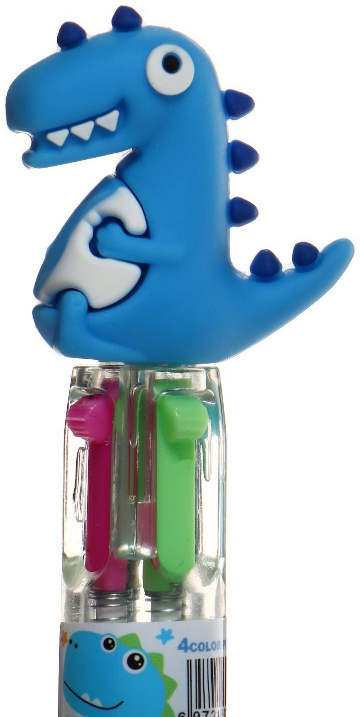 Ручка шариковая автоматическая МИНИ, 4-х цветная, Дракон МИКС