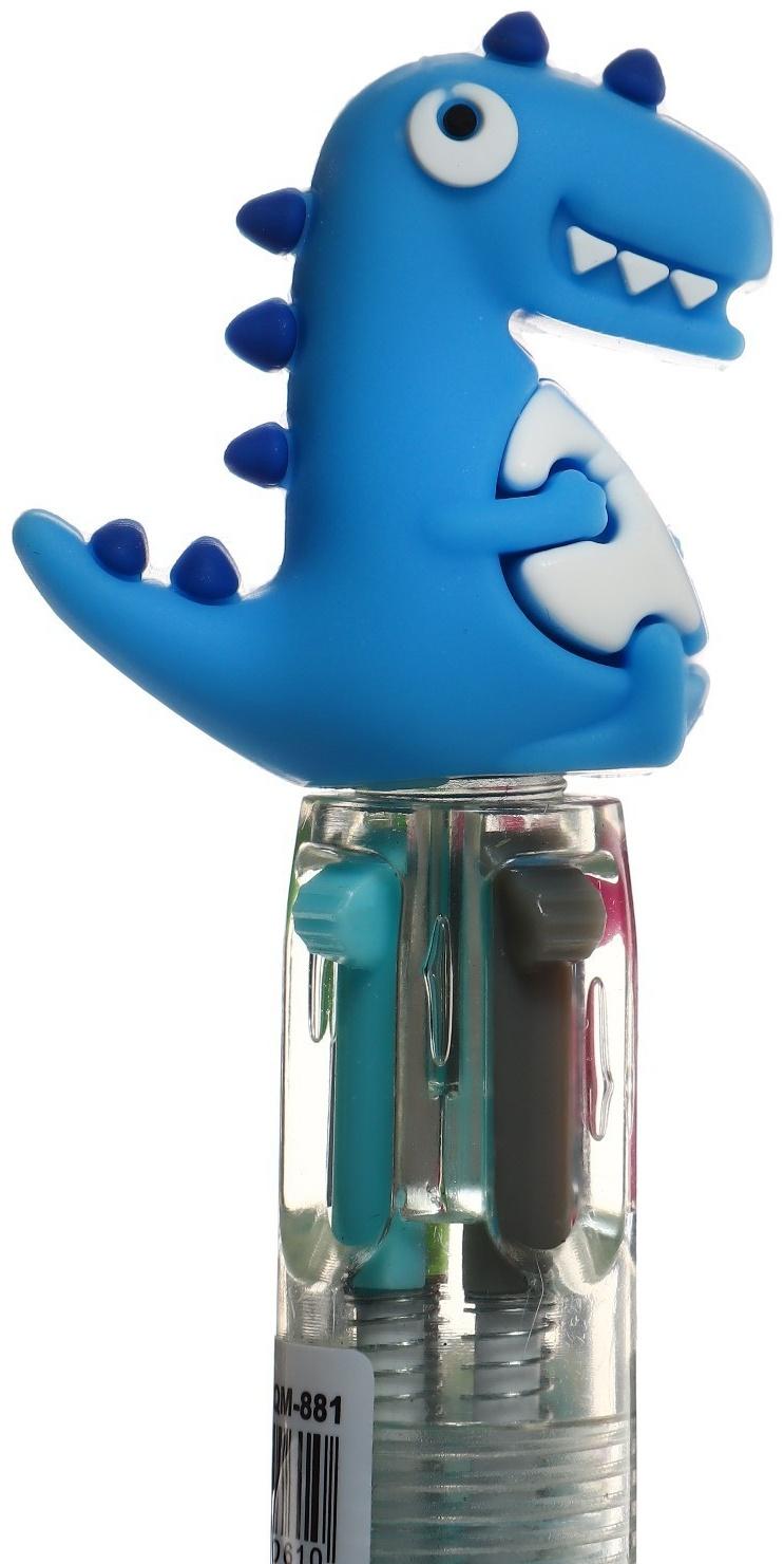 Ручка шариковая автоматическая МИНИ, 4-х цветная, Дракон МИКС