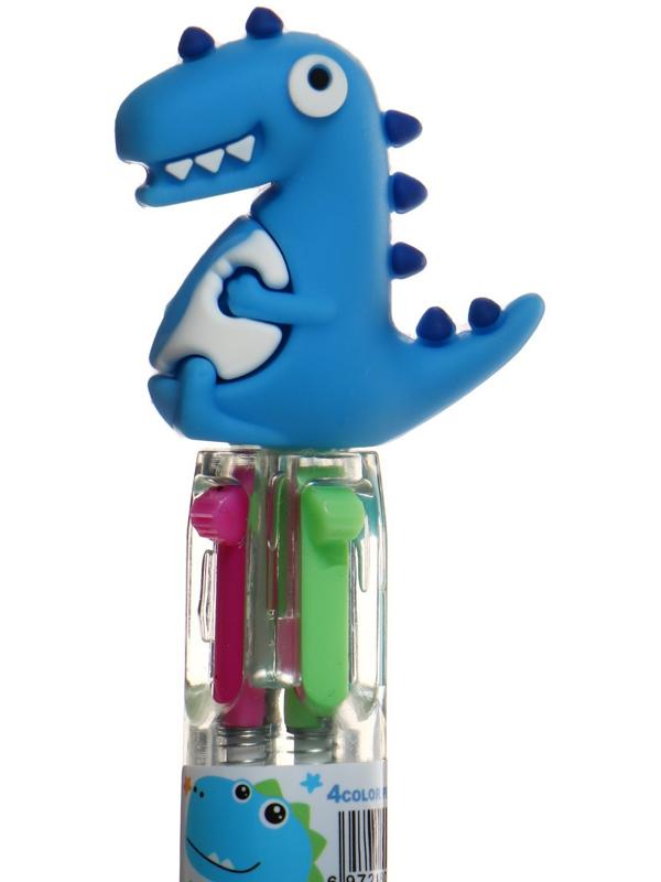 Ручка шариковая автоматическая МИНИ, 4-х цветная, Дракон МИКС