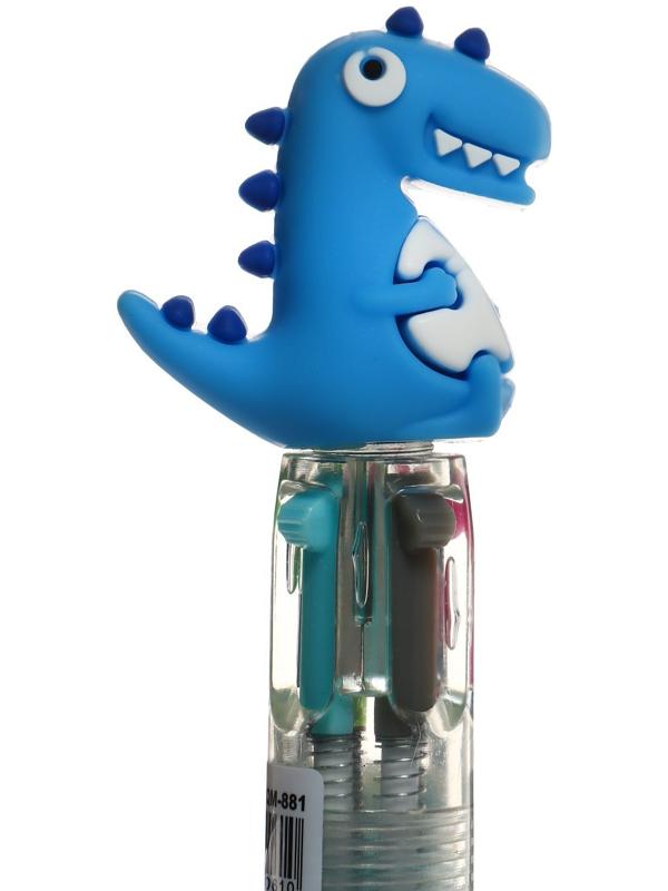 Ручка шариковая автоматическая МИНИ, 4-х цветная, Дракон МИКС